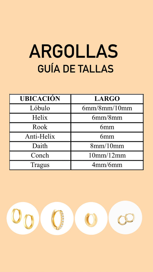 Guía de Tallas - Argollas